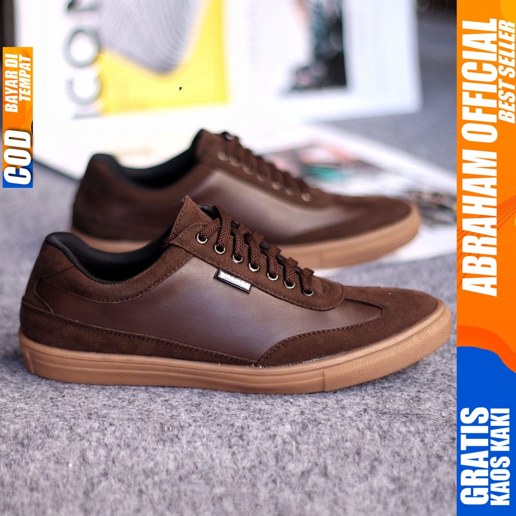 ABRHM x RAMIRES Sepatu Kasual Pria Sepatu Pria Casual Sepatu Sneakers Pria Sepatu Cowok / Cowo Kerja Kantor Semi Formal Anti Slip Kuliah Kondangan Gaya keren Kekinian Murah Terlaris