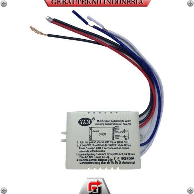 Saklar Perangkat Listrik Wireless Remote Control 220V Range 10-20M