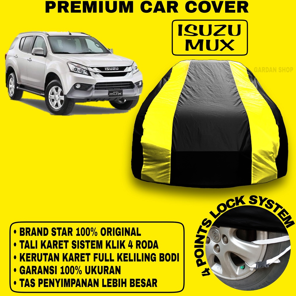 Body Cover ISUZU MUX Sarung Strip KUNING Penutup Pelindung Bodi Mobil Isuzu Mux PREMIUM