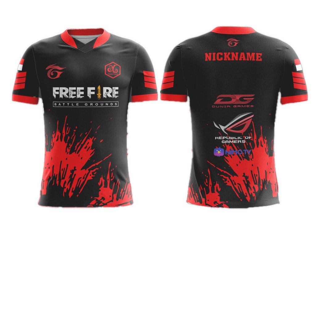  Kaos  Jersey Gaming Esport  Costum Pubg Freefire Mobile 