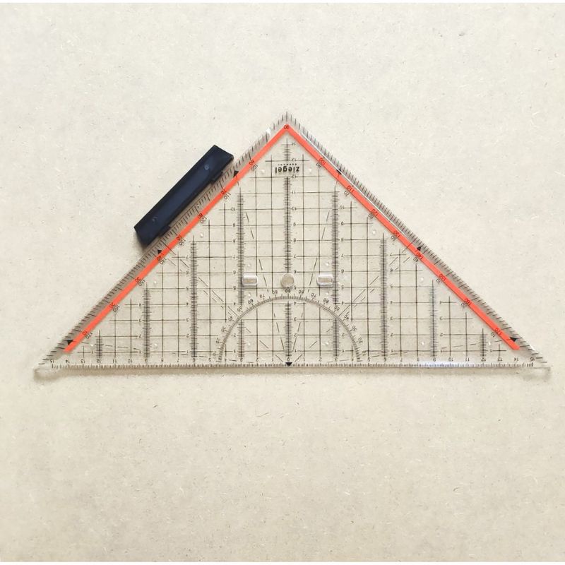 

Rotring Triangle Ruler Penggaris Segitiga Pegangan Centro 22cm Asli Or