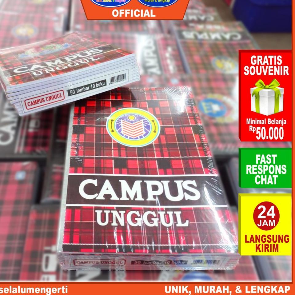 

j6jk IDOLMART Buku Tulis Campus Unggul isi 50 Lembar Buku Tulis Sekolah Boxy ➜ 79-JJ