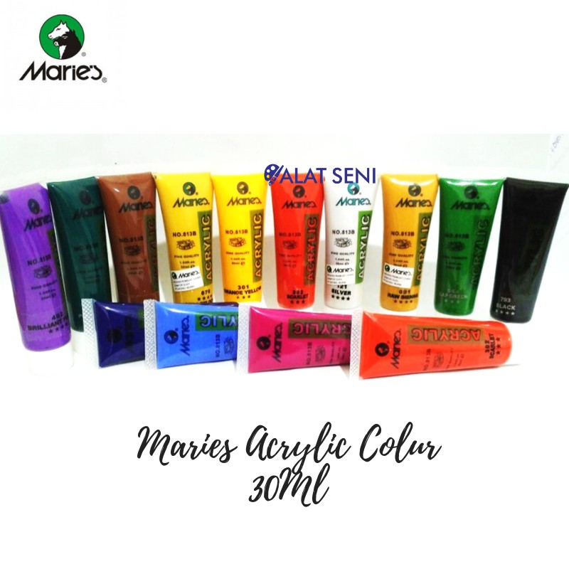 Maries Acrylic Colour 30ml / Cat Acrylic Maries / Cat Akrilik Maries