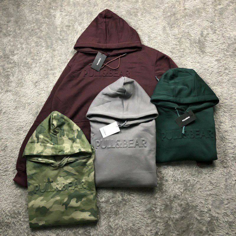 HOODIE PULL AND BEAR - EMBOSS 3D MIRROR 1:1 ORIGINAL JACKET PULL&BEAR