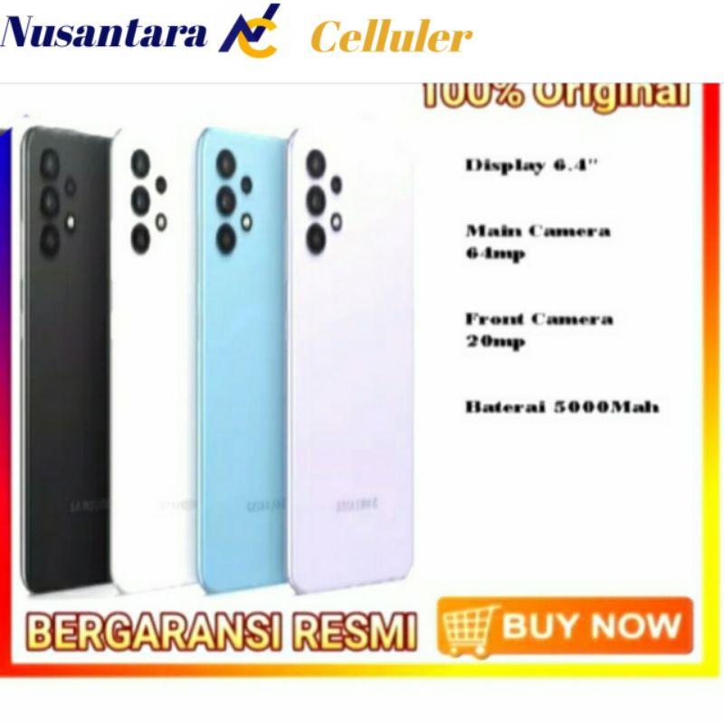 SAMSUNG GALAXY A32 8/128 GB ( RAM 8 GB ROM 128 GB ) KAMERA 4K+NFC - GARANSI RESMI