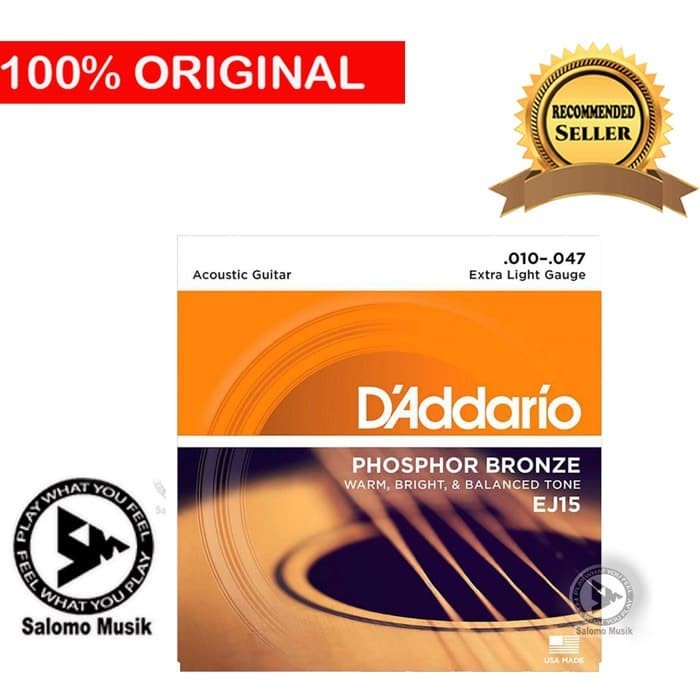 Senar Gitar Akustik Daddario D addario D'Addario Akustik EJ15 EJ 15