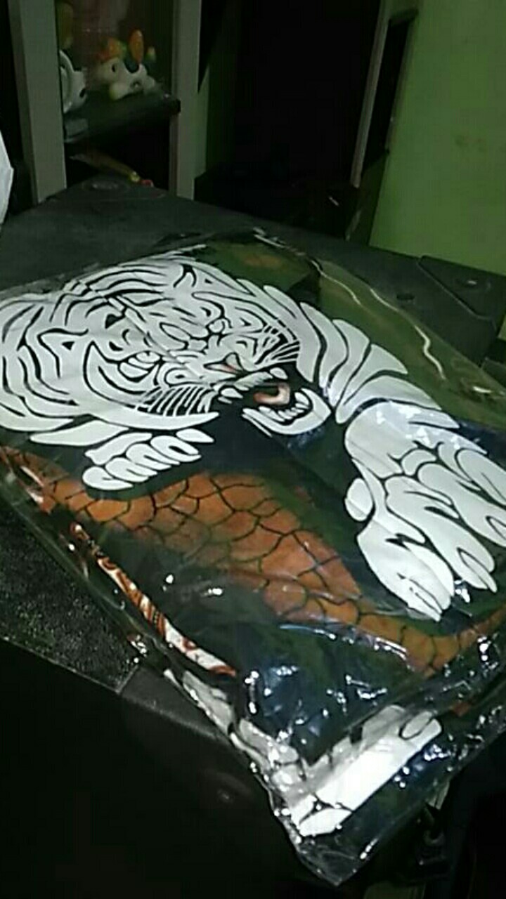 Setelan Clana Sarung Dan Baju Koko Batik Solo Motip Macan Putih Lengan Panjang,pendek