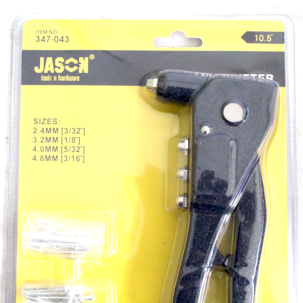 Tang Rivet Tembak Paku Ripet 10.5&quot; / Hand Riverter Set JASON (347-043)