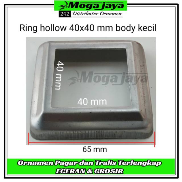 Ring hollow 40x40 mm tapak hollow minimalis aksesoris pintu gerbang pagar besi