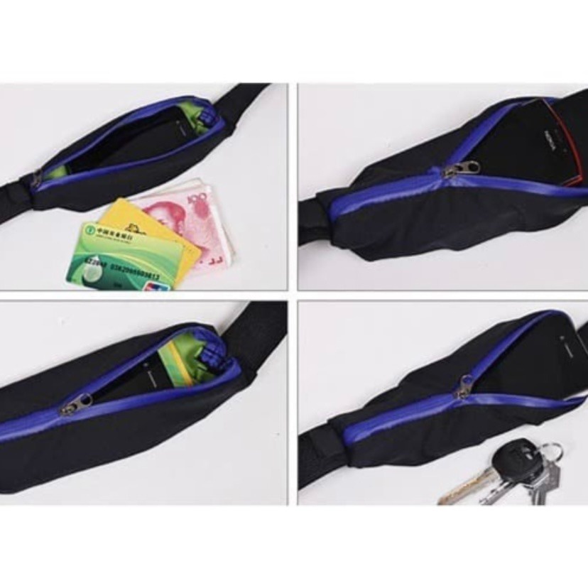 Tas Pinggang Lari Sepeda Pocket Smart Belt Running Sport Elastic Belt