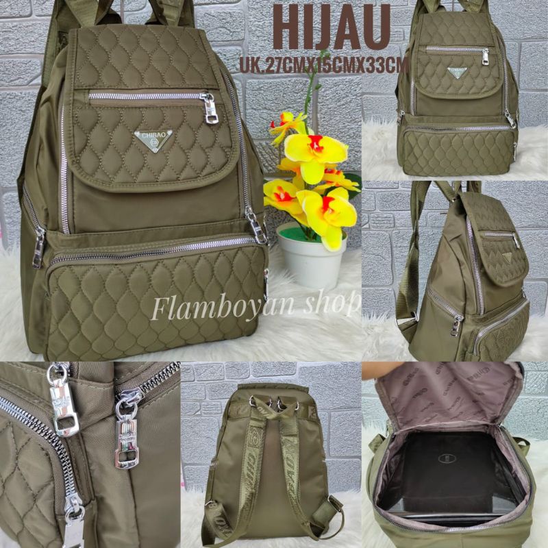 ORIGINAL Tas Ransel Chibao Laptop Wanita Import KOREA Tebal Anti Air Best Seller Terbaru