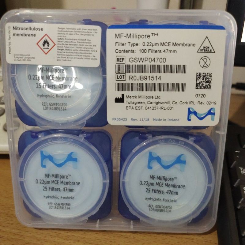 KERTAS SARING MEMBRAN FILTER 0.22 UM MIKRON 0,22 / 47MM MF - MILLIPORE