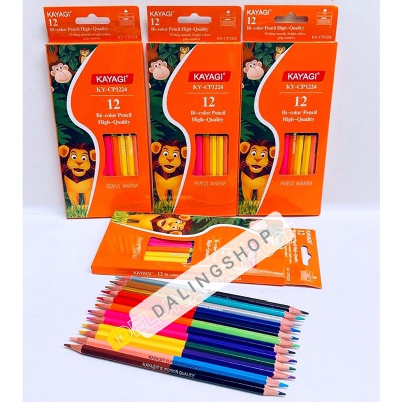 

Dalingshop Coloring Pencil Kayagi Twin Animal Pensil Warna 6 pc 12 Warna / 12 Pc 24 Warna / Coloring Pensil