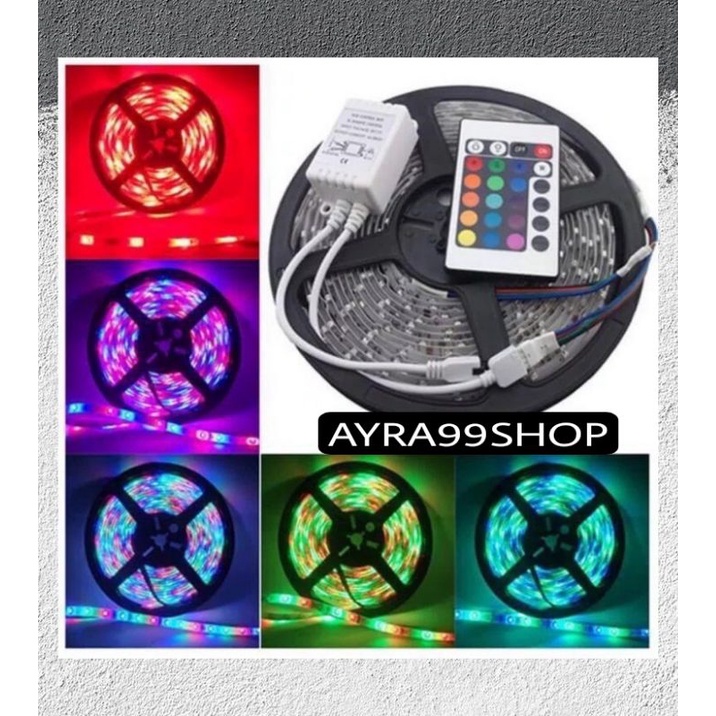 Lampu Led Strip RGB 3528 2835 Warna warni IP44 5M AC 220V