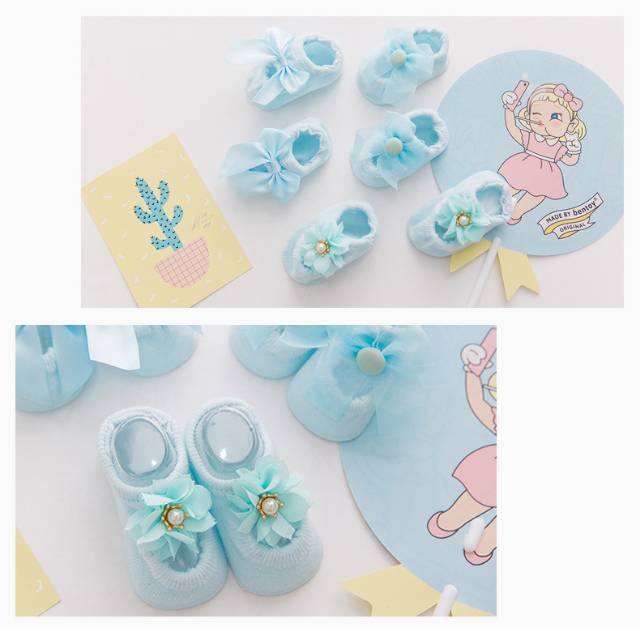 [meandboss] KK9-Kaos Kaki Anak Bayi Perempuan Pendek Newborn Rajutan Knit