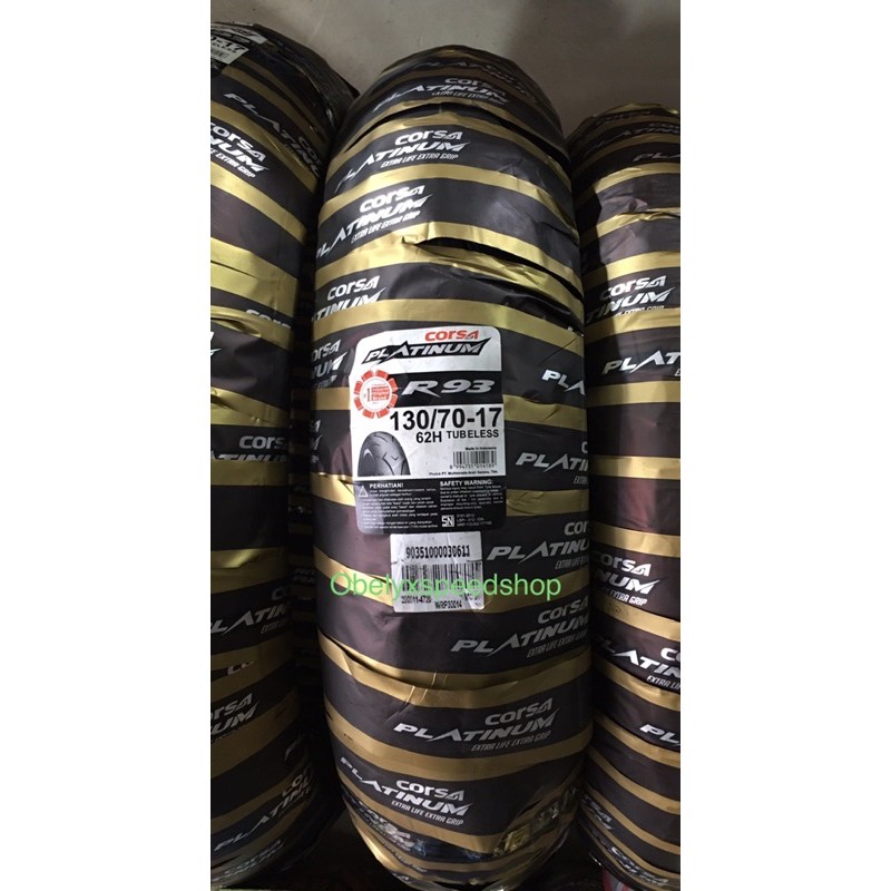 Ban Corsa platinum R93 130/70-17 (Tubeless) (Softcompound)