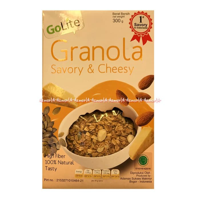 

Granola Golite Savory Cheesy Makanan Organik Sereal rasa Keju 300gr