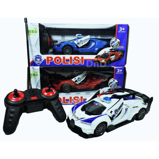 Mainan Anak Remote Control Mobil Polisi Lamborgini RC Police Sport Car