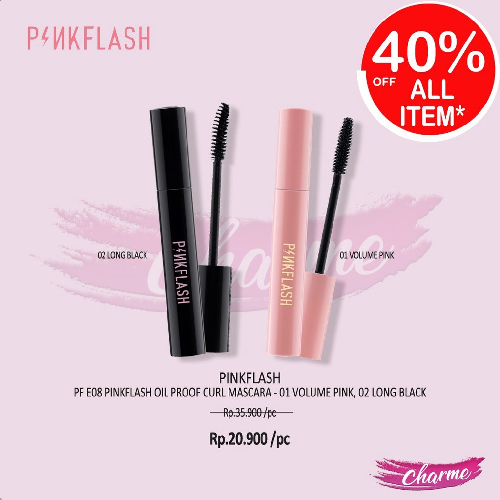 (READY&amp;ORI) Pinkflash Pink Flash Oil-Proof Curl Volume Long Mascara E08 E 08