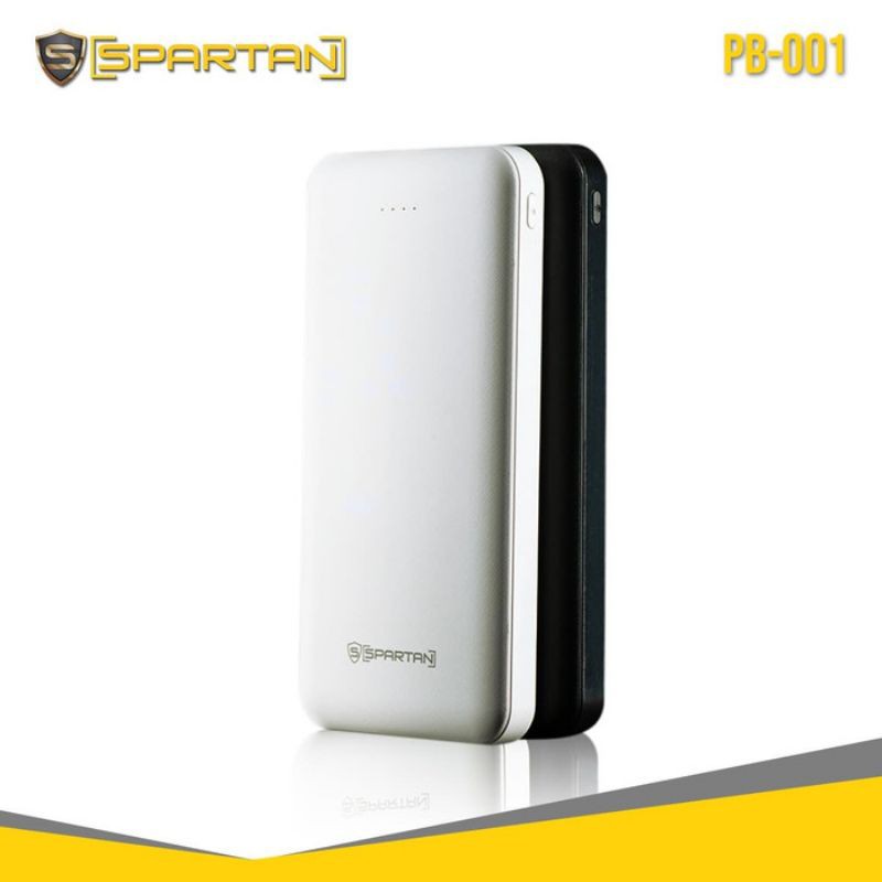 POWERBANK SPARTAN PB-001 / 10000mAh PREMIUM 2 Slot USB - Hitam