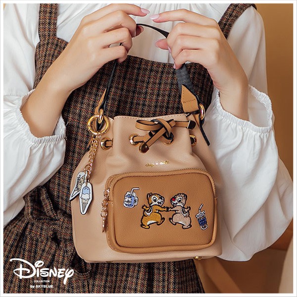 Tas Wanita Disney Karakter Chip and Dale Murah Skyblue Taiwan Original Hand Bag Cewek Lucu [SK015]