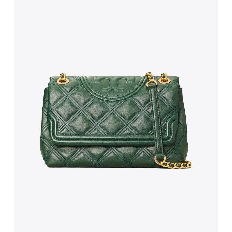 Tory Burch Fleming Soft Convertible Shoulder Bag Pine Green