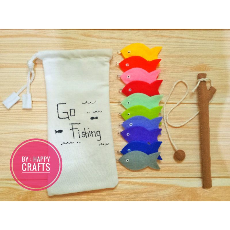 Mainan Edukasi Edu Toys Happy Fishing Go Fishing Ayo Memancing Ikan Flanel