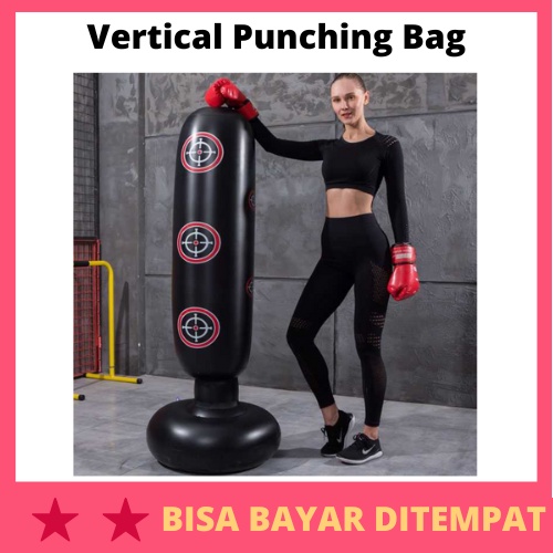 Vertical Punching Bag Tiang Samsak Tinju Inflatable 1.6M / Alat Samsak Kaki Tinju Tendang Tangan Box