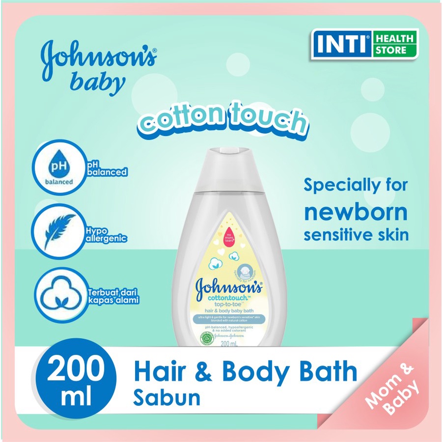 Johnson's | Baby Cotton Touch Wash | Sabun Bayi | Bodywash | 200 ml