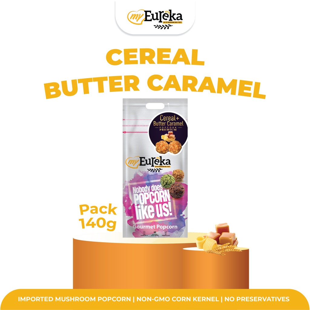 

Eureka Popcorn Cereal Butter Caramel 200g | Snack Cemilan Impor Premium