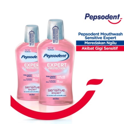 Pepsodent Expert Protection  Mount wash Obat kumur 150ml Sensitive Expert untuk gigi sensitive tanpa alkohol