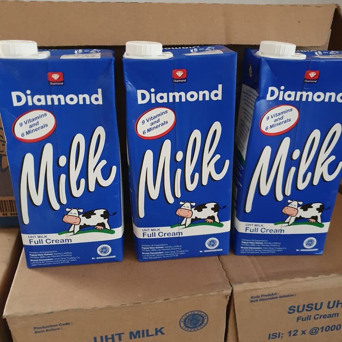 

DIAMOND UHT 1 Liter PLAIN, COKLAT, LOW FAT (GROSIR DUS 12 pcs)