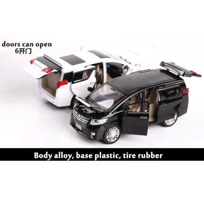 Toyota Alphard 1:24 Diecast Mobil XLG Besi Alloy Miniatur Pajangan