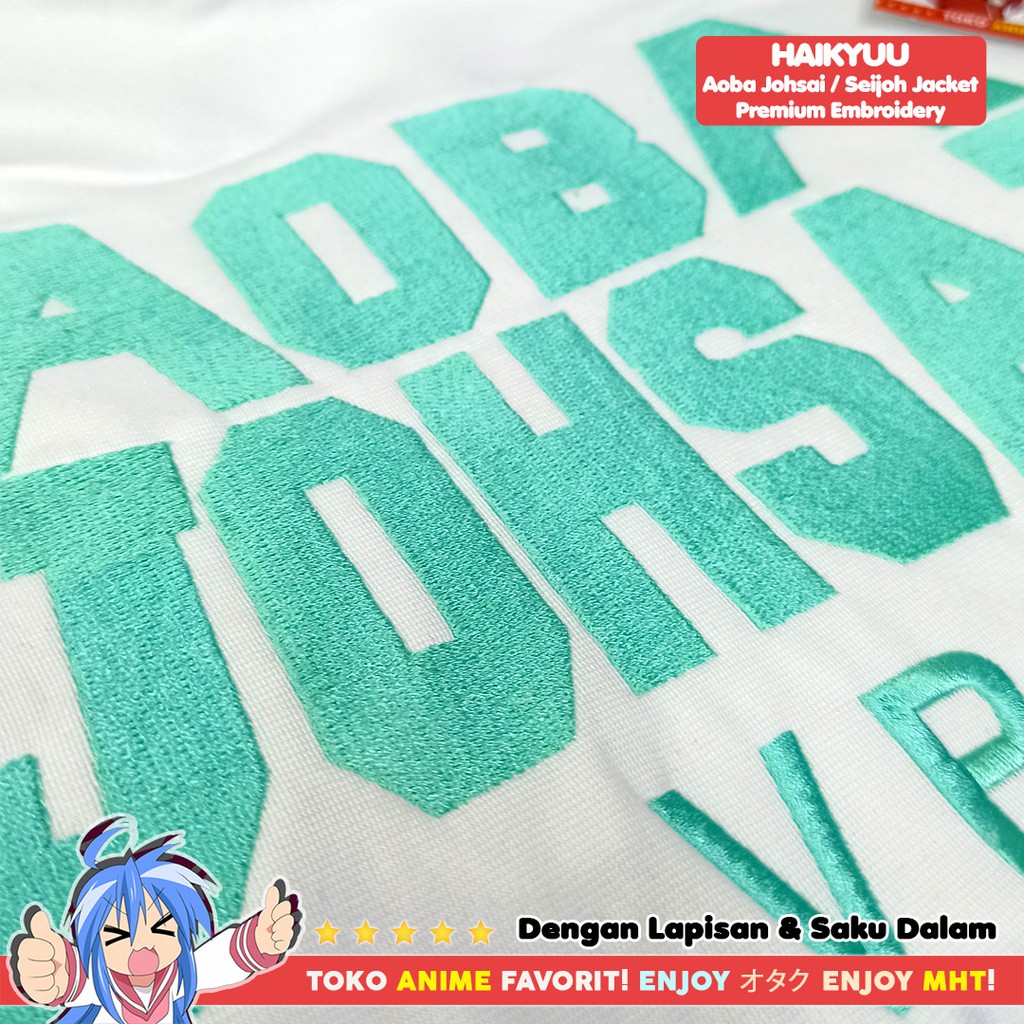 Jaket Anime Cosplay Haikyuu Aoba Johsai Premium Bordir