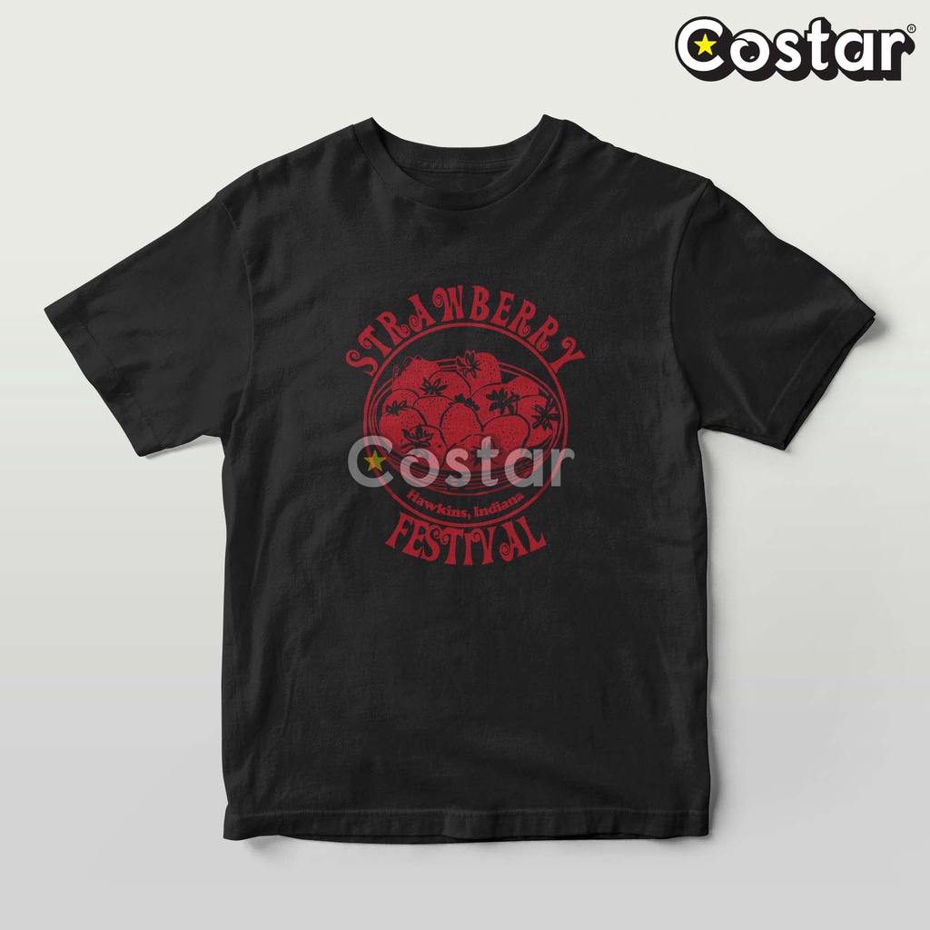 Kaos Strawberry Festival Stranger Things Bahn Combed Premium