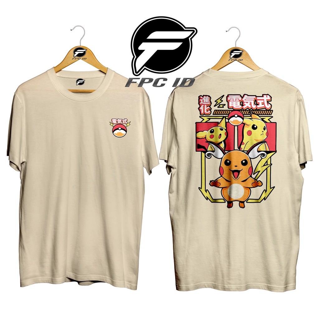 Kaos Anime Pokemon Pikachu Cotton Combed 30s Premium