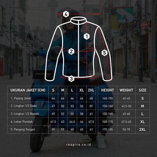 RESPIRO ALAMANDA | JAKET MOTOR WANITA WINDPROOF (HOODIE) - UNGU