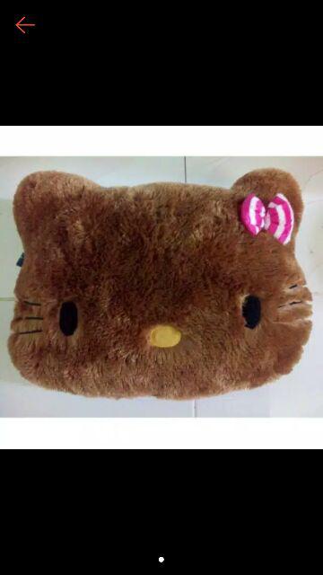 Bantal  Hello Kitty Full Coklat