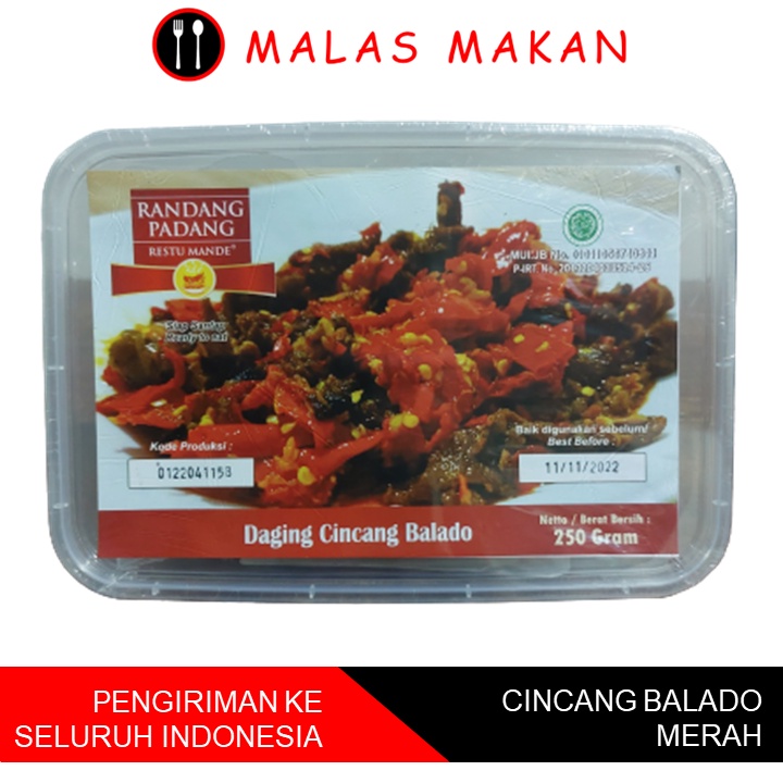 

Daging Cincang Balado Merah Restu Mande 250gr