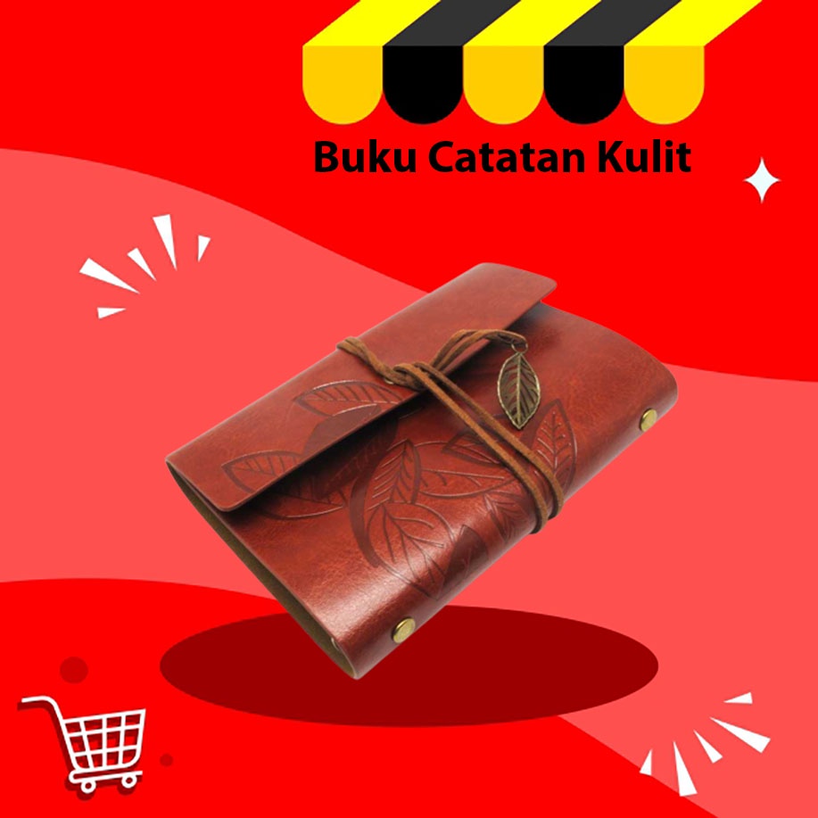 

Buku Catatan Binder Kulit Retro Leaf Kertas A6