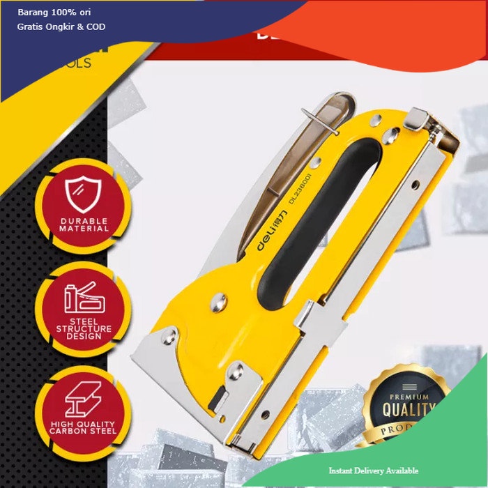 

Deli Staple Gun/ Staples Stapler Tembak 4-8mm Steel Perkakas EDL238001