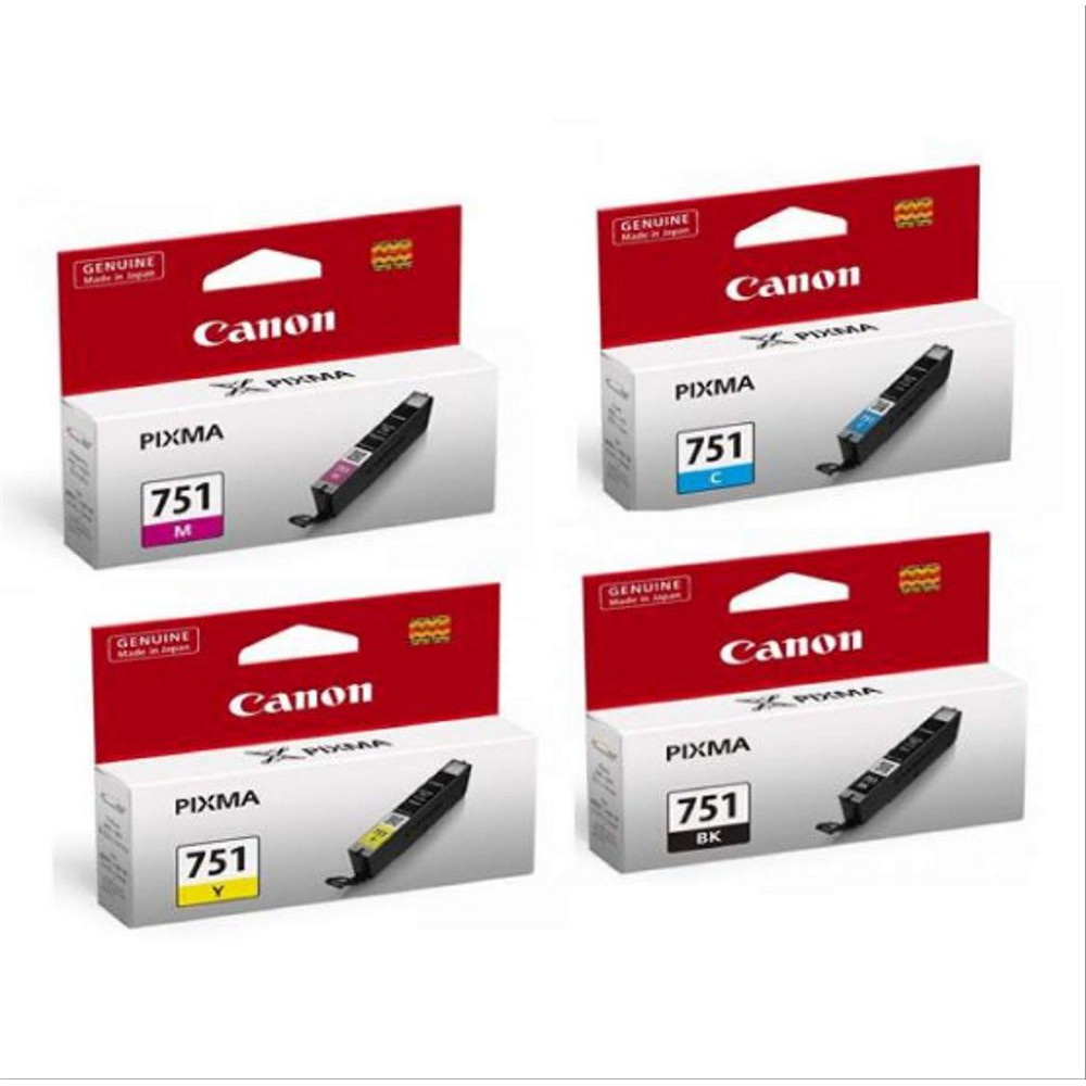 Tinta Canon CLI751 CLI 751 (BK C M Y) Original