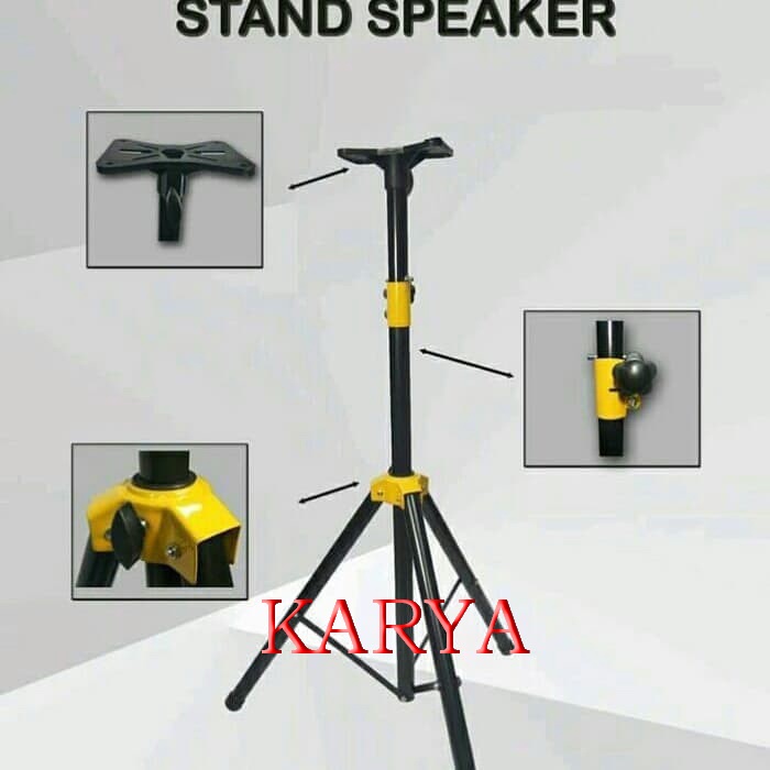 STAND SPEAKER  FULL BESI / TRIPOD SPEAKER FULL BESI  ( 1PCS )
