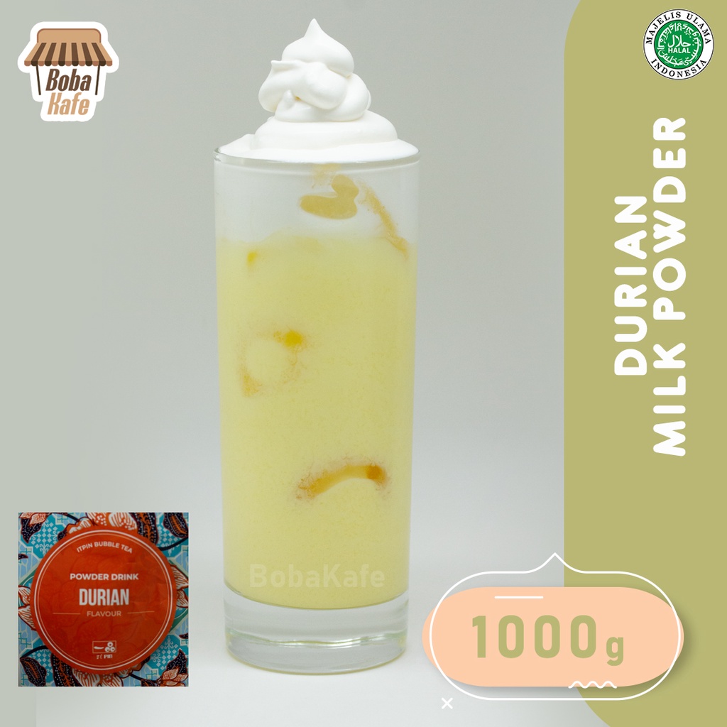 

Bubuk Minuman Rasa Durian - Durian Milk Powder 1000gr ( Merk ITPIN)