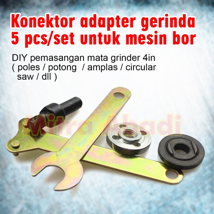Jual Konektor Adapter Gerinda for Mesin Bor 1 SET = 5 PCS | Shopee ...