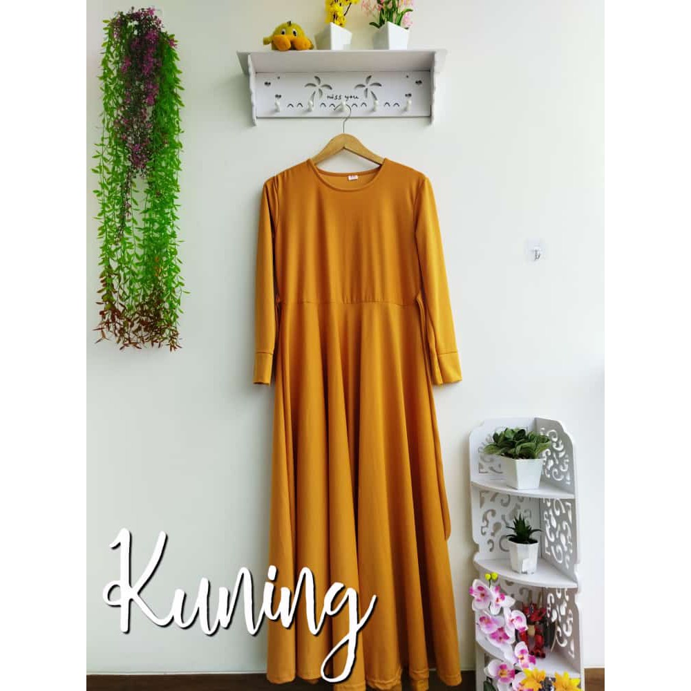 Gamis Polos Umbrella/ Payung / Klok Termurah Langsung Dari Konveksi bahan Crepe Model Gamis 2024