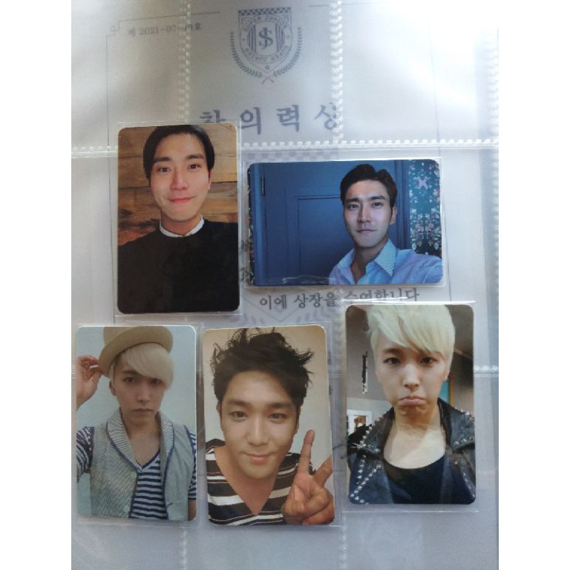 [READY] Official Photocard Super Junior SIWON, KANGIN, SUNGMIN