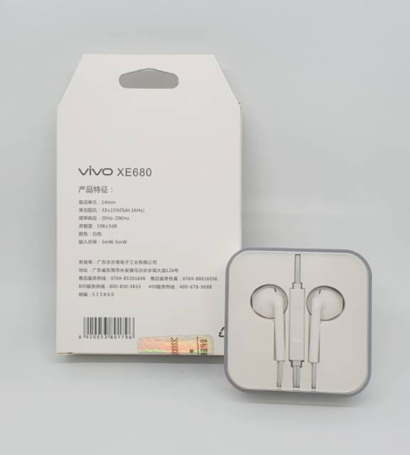 Headset VIVO XE 680 V5 Plus V7 V9 V11 X20 X21 Original 100% Handsfree Earphone VIVO XE 680 Y83 Y97