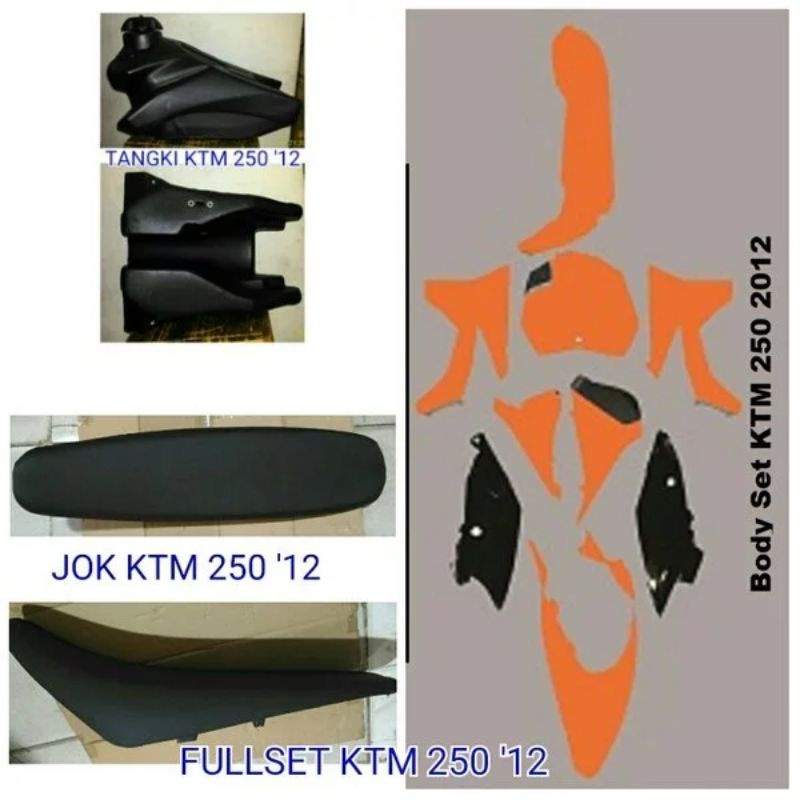 BODY FULLSET KTM250 2014 BODY FULL SET LENGKAP JOK TANGKI KTM 250 2014