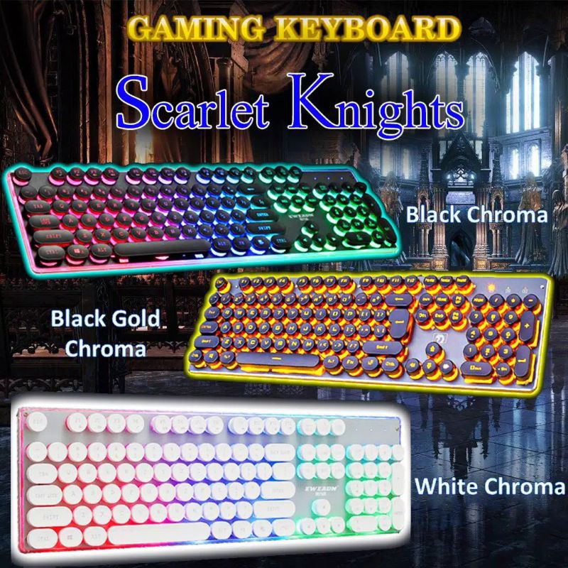 Wired Keyboard Gaming Computer RGB Kabel Chroma GX - 60 Scarlet Knight Komputer